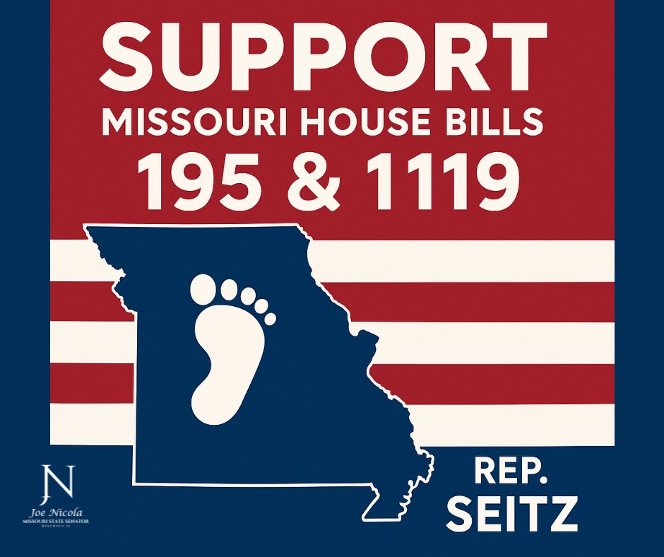 Every baby born alive deserves care, dignity &amp; legal protection. Missouri’s HB 195 &amp; 1119 affirm this by requiring medical care for infants who survive an abortion. HB 195 passed the House—hearing in Senate is April 16, 8AM. Speak up for life &amp; justice. #BornAlive #MOleg
