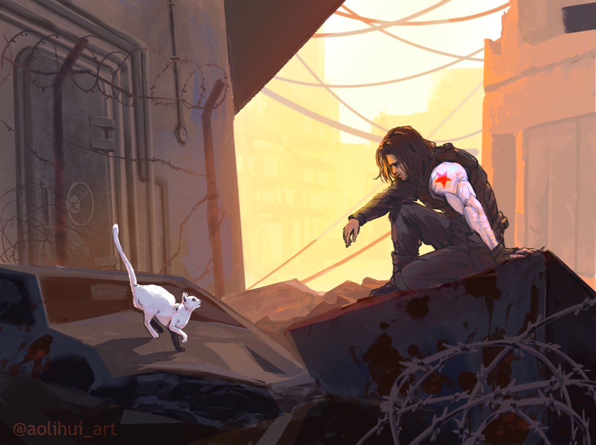 aolihui_art's tweet image. A tender moment between Winter Soldier and Alpine when they met for the first time ❤️🥺

#wintersoldier  #buckybarnes