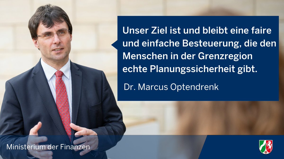 Ministerium der Finanzen NRW (@finanzmin_nrw) on Twitter photo Gute Nachrichten für Grenzpendler: Dank neuer Vereinbarung zwischen 🇩🇪 und 🇳🇱 können sie künftig bis zu 34 Tage im Homeoffice arbeiten - ohne steuerliche Herausforderungen! Minister Dr. <a href="/MOptendrenk/">marcus optendrenk</a>: „Moderne Arbeitsmodelle brauchen moderne Lösungen.“ 👉 url.nrw/grenzpendler-nl Gute Nachrichten für Grenzpendler: Dank neuer Vereinbarung zwischen 🇩🇪 und 🇳🇱 können sie künftig bis zu 34 Tage im Homeoffice arbeiten - ohne steuerliche Herausforderungen! Minister Dr. <a href="/MOptendrenk/">marcus optendrenk</a>: „Moderne Arbeitsmodelle brauchen moderne Lösungen.“ 👉 url.nrw/grenzpendler-nl