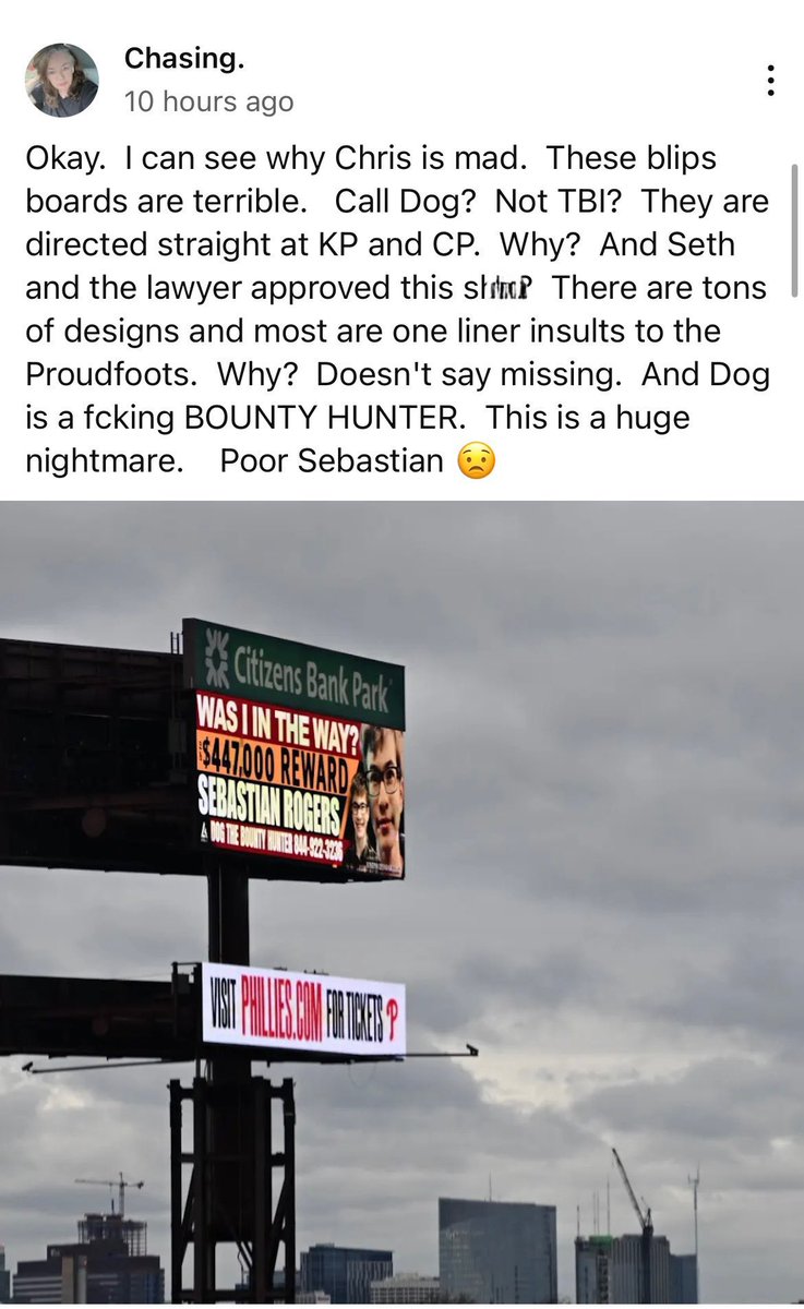 Chasing is exactly correct why Chris is upset over them billboards .