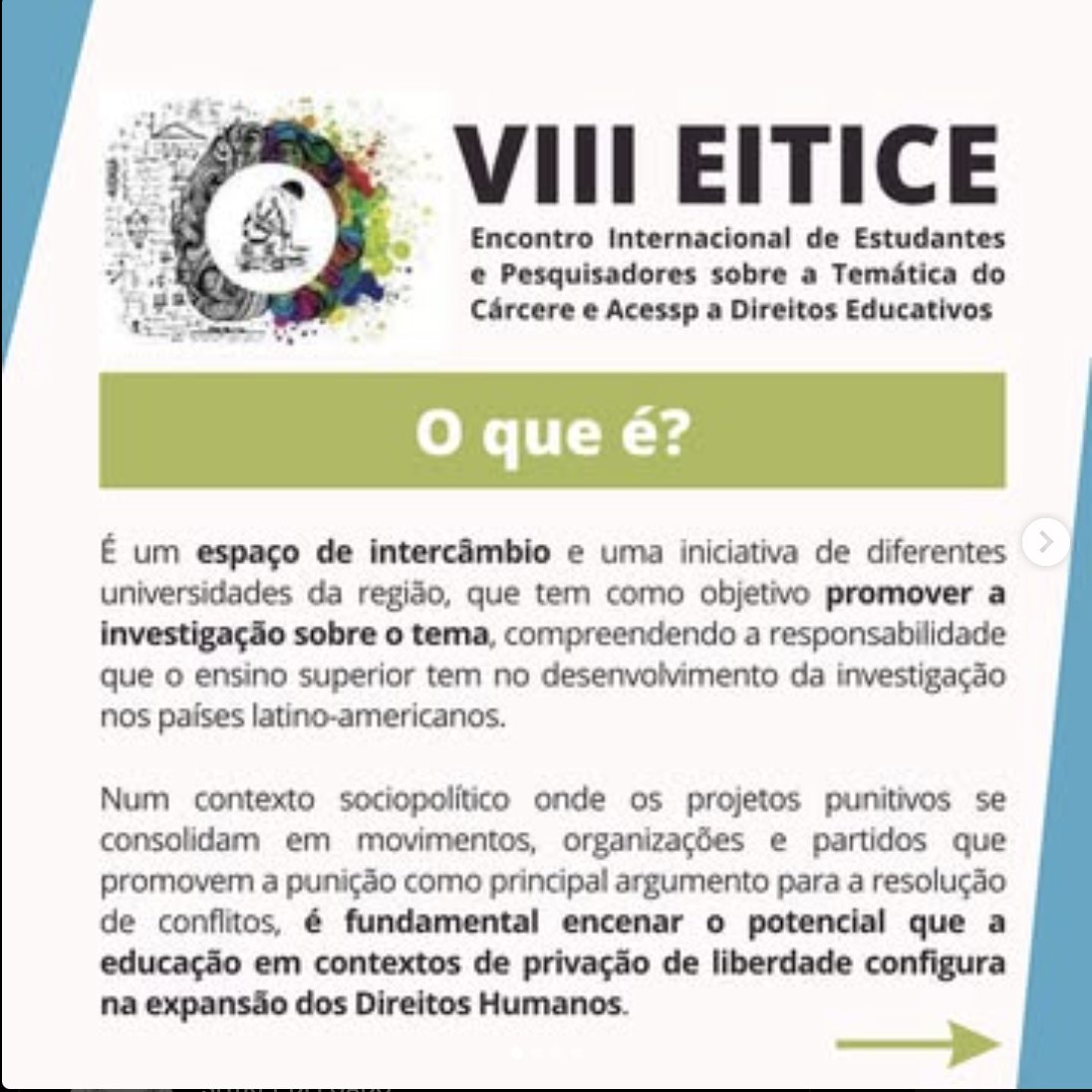 Observa_EPJA's tweet photo. 📣 ¡Llega el VIII EITICE! Encuentro internacional sobre educación en contextos de privación de libertad. Derechos, justicia y transformación social. #EITICE
@upla_comunica @violetachile @EdAdultosABrown @ieaey_yuc @EducacionAR @SEP_mx @Mineduc https://t.co/nDnSgTi5C7