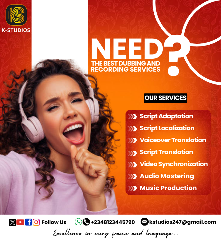 kdubbingstudios's tweet photo. Midweek Melodies!

Take your project global with seamless dubbing services. 

Get in touch — let’s tell your story in every language!

#kstudio 
#followuseverywhere 
#midweekvibe 
#dubbingstudio 
#nolanguagebarrier
#Christians 
#news https://t.co/XaxqwcPSWo