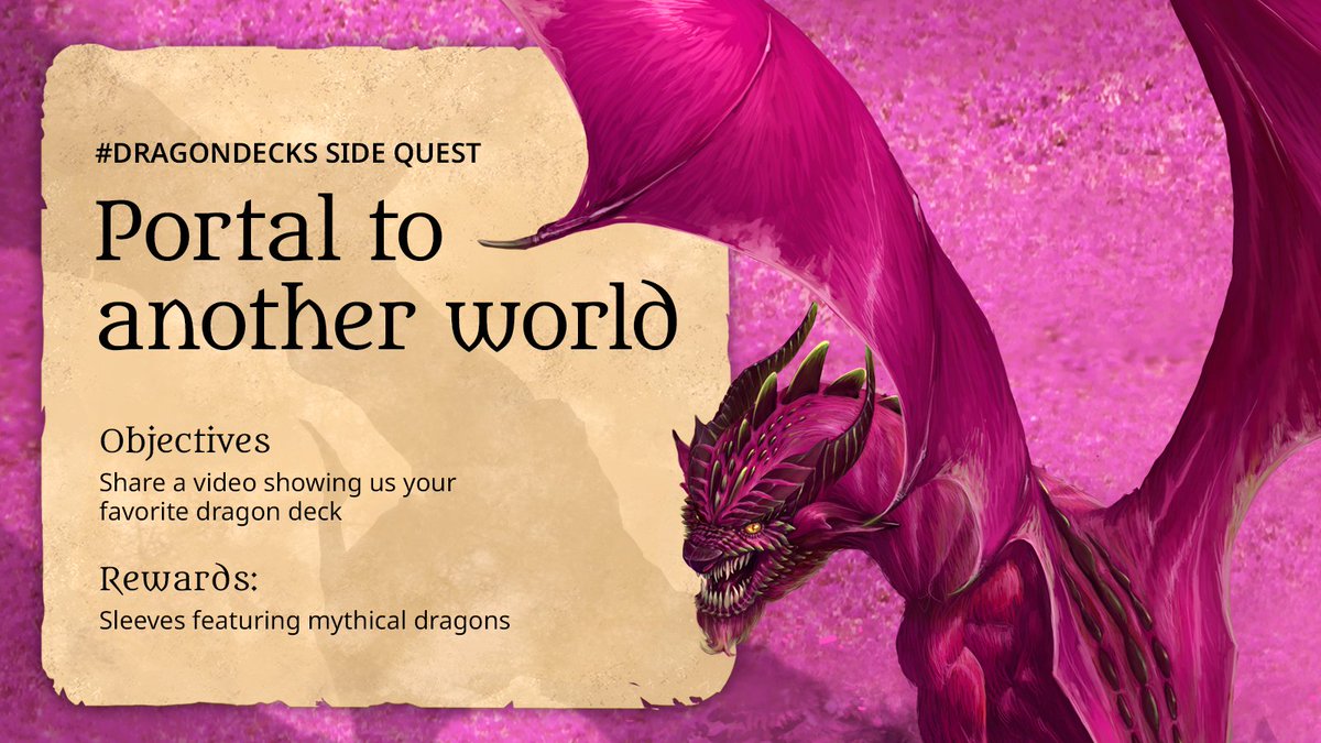 Smart Fawns? Spark stone? Our dragons have heard that humans carry relics, that can show glimpses into other realities 🌌

We're not sure how, but use it to show us a video of your deck, and use #DragonDecks to be in the running for sleeves featuring mythical dragons 🔮