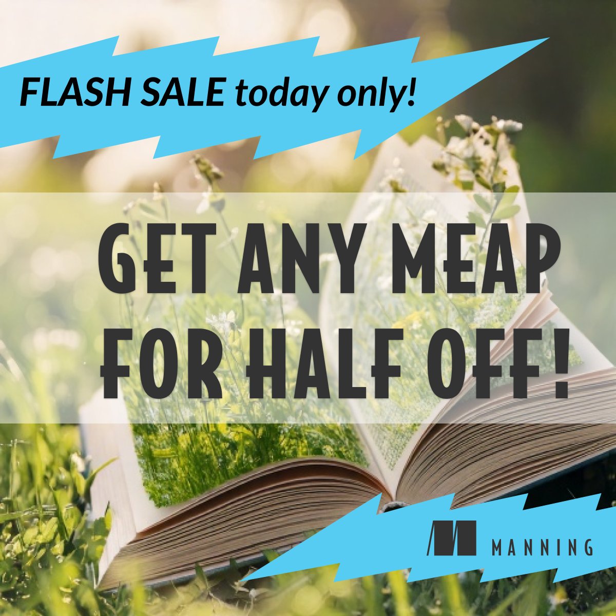 ManningBooks's tweet image. 🌟 FLASH SALE - Save 50% today! 🌟

TODAY ONLY - All MEAP titles in our catalog are HALF OFF!

🚀Don&apos;t miss out! Check out the offer at hubs.la/Q03hBVMC0

#ManningBooks #LearnwithManning