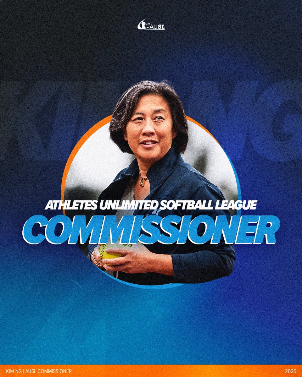We are excited to announce that Kim Ng has been named Commissioner of the AUSL 🥎 

As Commissioner, Ng will be charged with fostering the league’s growth, promoting its brand, and driving its long-term success.

🔗 theausl.com/news/kim-ng-na…