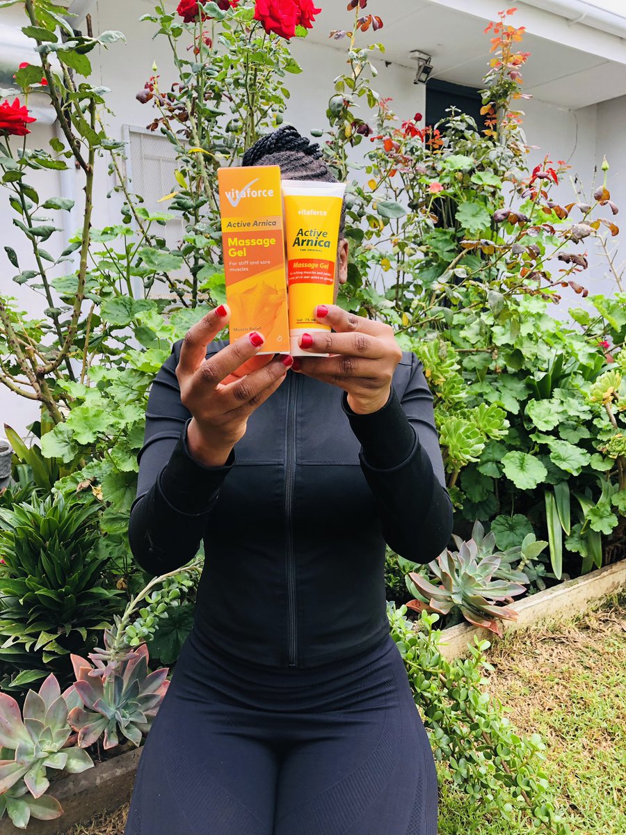 NtebowTebogo's tweet photo. The Active Arnica massage gel from @vitaforcesa provides me with the relief I need. It helps provide relief for my stiff and sore muscles from working out, leaving me feeling better and renewed.😊 https://t.co/XFHdSTyndK