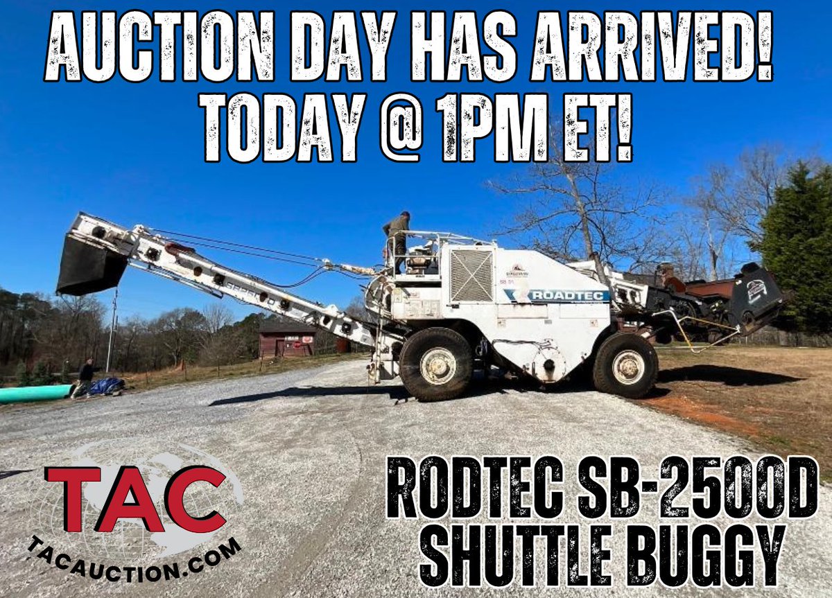 tac_auction's tweet photo. Auction day has arrived! Be sure to tune in at 1 PM ET! Happy Bidding! 👇🚜

https://t.co/ofZt7IKsdh

#tacauction #onlineauction #registertobid #heavytrucks #heavyequipment #auctionday #volvo #deere #dynapac https://t.co/t2EU5gOqYp