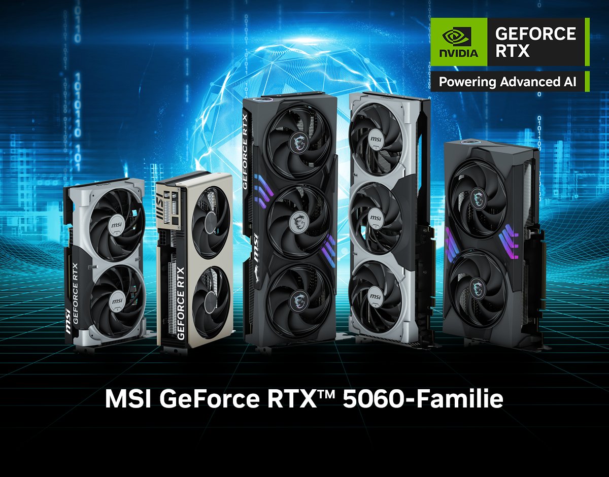 msigaming_de's tweet photo. Bereit für die nächste Gaming-Stufe? 🚀
Die neuen RTX 5060 Ti &amp; RTX 5060 Grafikkarten sind ab JETZT erhältlich!
Schnapp sie dir, bevor sie weg sind! 🔥

https://t.co/FNiAlaKu7O

#RTX5060Ti #RTX5060 #NVIDIA #GamingPower #GPULaunch https://t.co/Ll4xkiWCLU