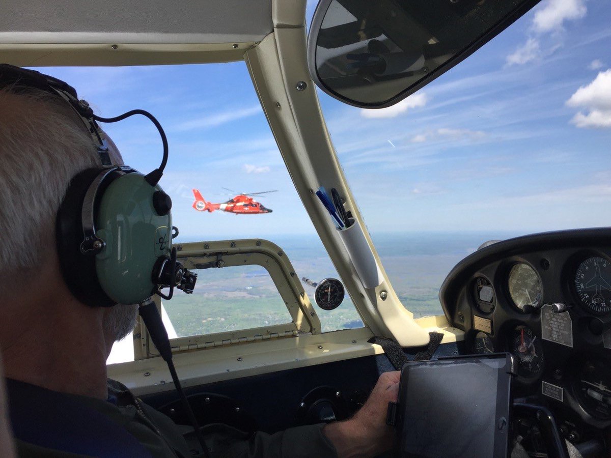 USCGAux's tweet photo. “You can be my wingman anytime.”

A member of the AUXAIR program operates an aircraft while flying parallel to a Coast Guard helicopter. One of the AUXAIR’s missions is to supplement active duty crews by conducting patrols.

📸: U.S. Coast Guard Auxiliary Response Directorate https://t.co/IAEcMn3DPt