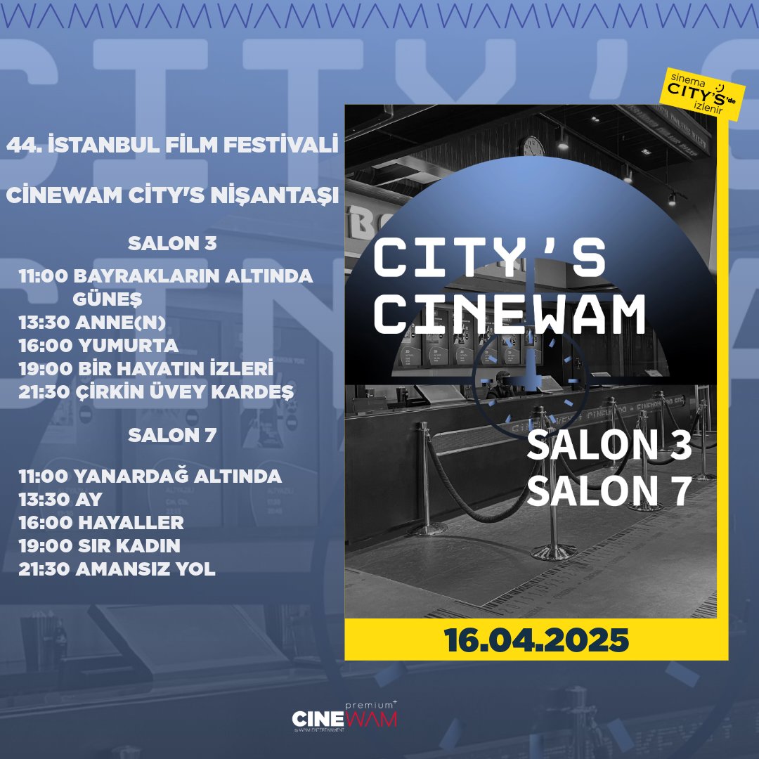 cinewam (@cinewam_) on Twitter photo 44. İstanbul Film Festivali
16 NİSAN 2025 Cinewam City's Nişantaşı Program 🎬🔥
Biletler 👇
passo.com.tr
Programın Tamamı
film.iksv.org
İletişim 👇
info@cinewam.com
#istanbulfilmfestivali #istfilmfest44 <a href="/CitysNisantasi/">CITY'S Nişantaşı</a> 44. İstanbul Film Festivali
16 NİSAN 2025 Cinewam City's Nişantaşı Program 🎬🔥
Biletler 👇
passo.com.tr
Programın Tamamı
film.iksv.org
İletişim 👇
info@cinewam.com
#istanbulfilmfestivali #istfilmfest44 <a href="/CitysNisantasi/">CITY'S Nişantaşı</a>