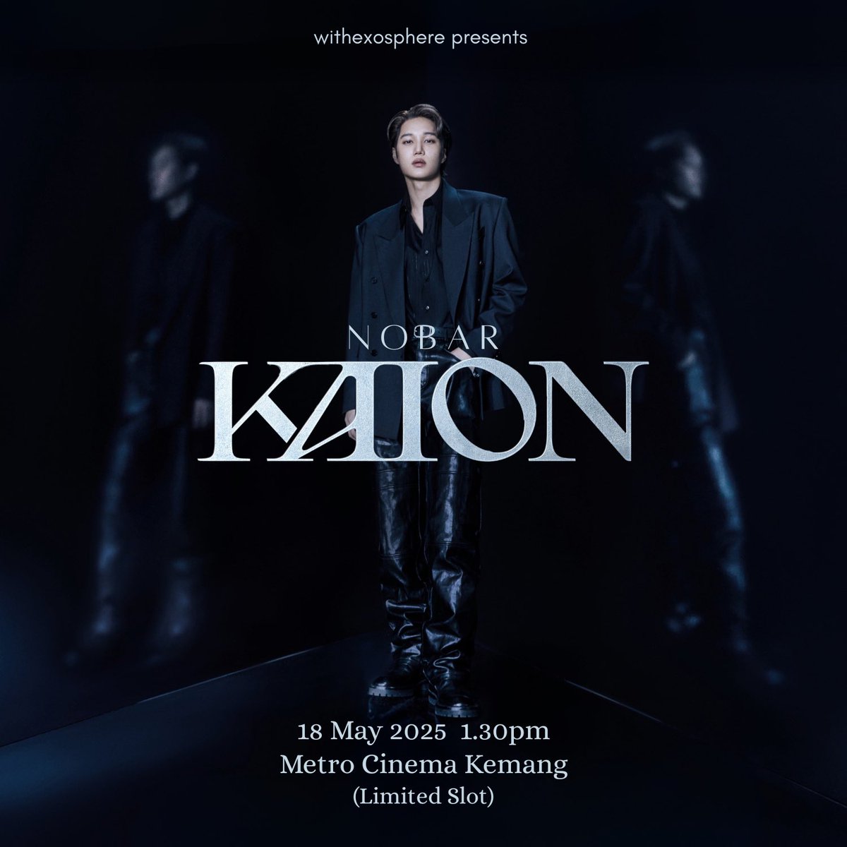 NOBAR KAION

Yuk kita nonton bareng konser solo pertama EXO KAI 🌟KAION🌟

📍 Metro Cinema Kemang
📆 18 Mei 2025
⏰ 13.30-17.30 WIB

HTM: 95k/pax
Daftar di: bit.ly/wes_kaion

Kalau sudah full slot form akan ditutup.
See you! 🧸