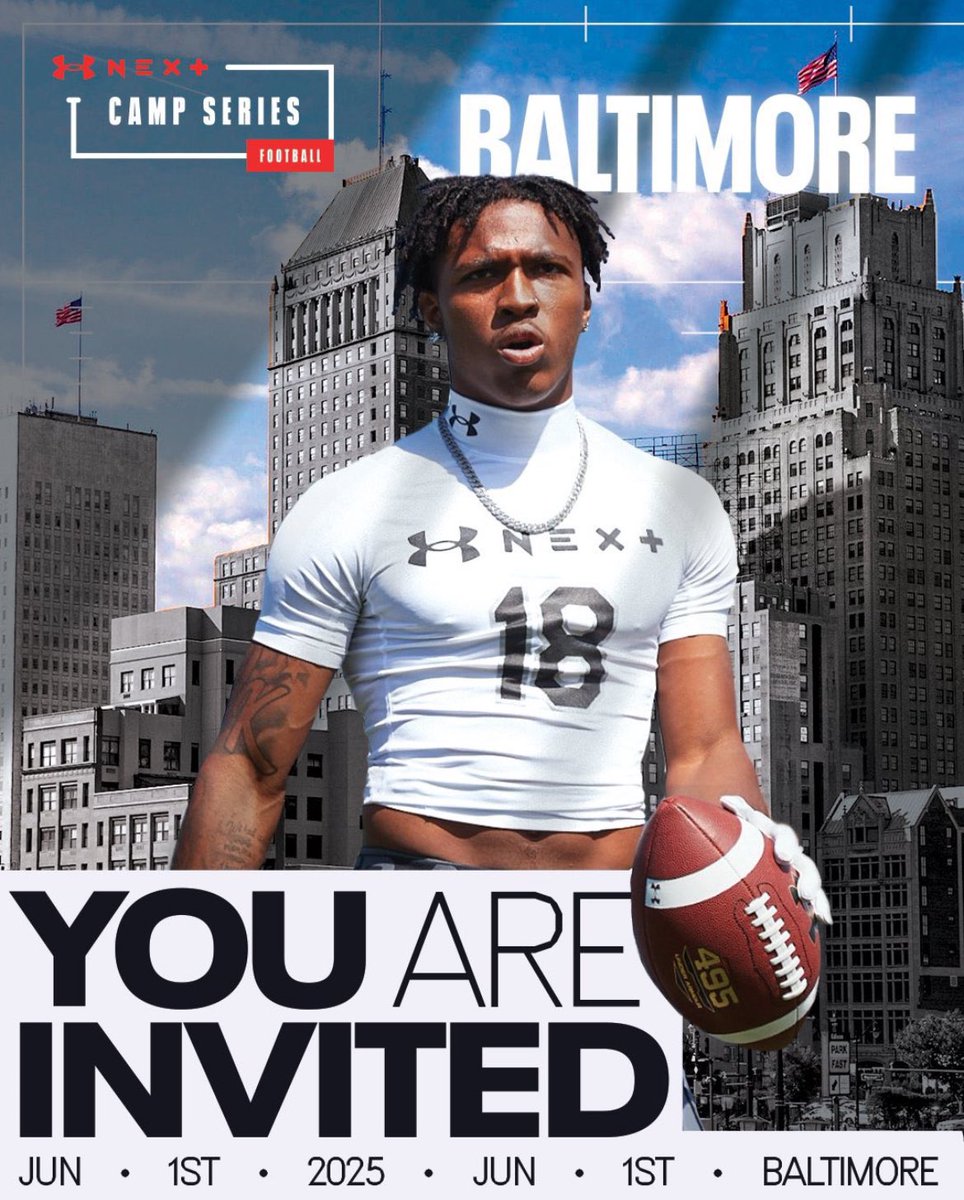 Blessed To Receive An Invite  To The UA Camp Series! 
@demetricdwarren @craighaubert @theucreport @tomluginbill <a href="/The1AndOnlyOB/">𝐂𝐎𝐀𝐂𝐇 𝐎𝐁𝐈𝐄 𝐖𝐎𝐎𝐃𝐒</a> <a href="/LoudounSportsAC/">Loudoun Sports Academy (LSA)</a> 
#UANext