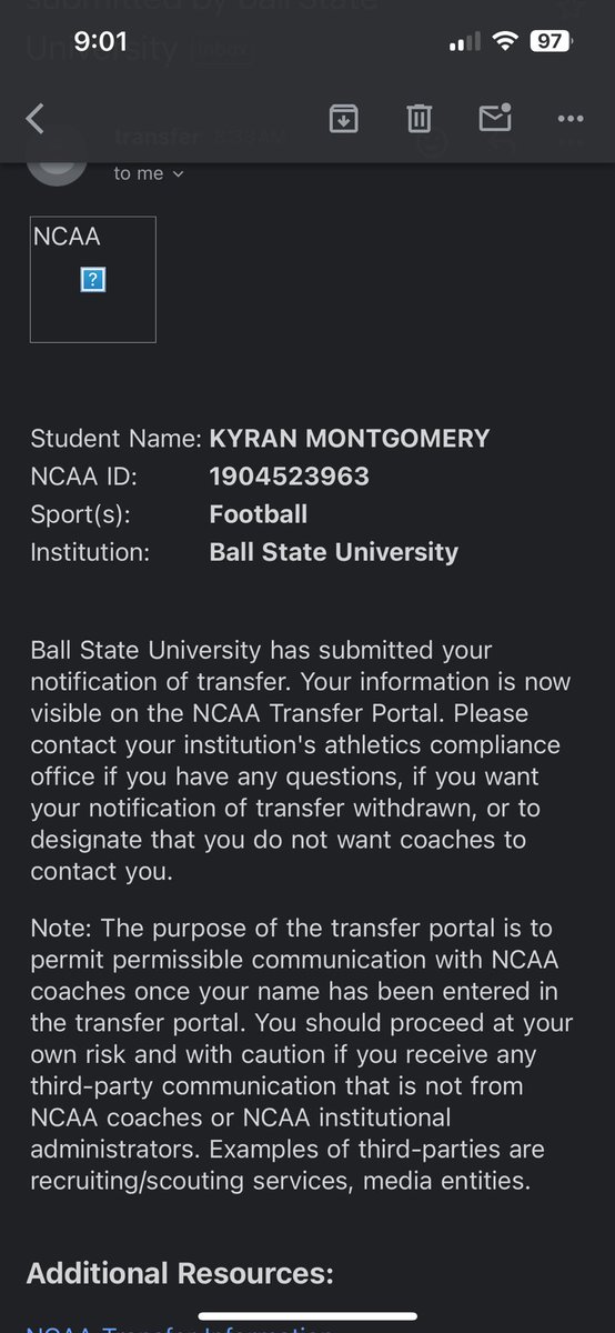 officially in the transfer portal 2 years left!  #AGTG