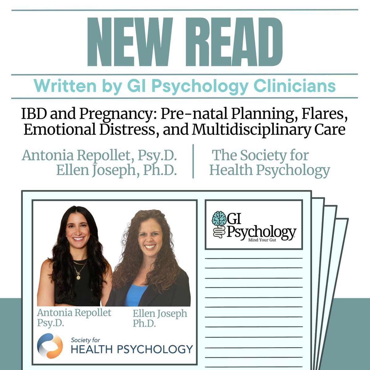 GI Psychology (@gipsychusa) on Twitter photo Navigating IBD during pregnancy? Dr. Antonia Repollet & Dr. Ellen Joseph explore how to plan for & manage this complex journey in their article recently published by the Society for Health Psychology #GIPsychology #IBD #Pregnancy
Read their article here: societyforhealthpsychology.org/the-health-psy… Navigating IBD during pregnancy? Dr. Antonia Repollet & Dr. Ellen Joseph explore how to plan for & manage this complex journey in their article recently published by the Society for Health Psychology #GIPsychology #IBD #Pregnancy
Read their article here: societyforhealthpsychology.org/the-health-psy…