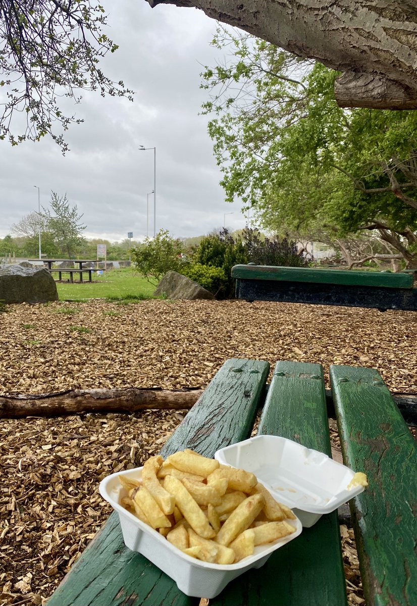 🌧️ ‘cysgod’ a sglodion yn y Cwt Gwyrdd, Cilgwri #greenhutcafe
