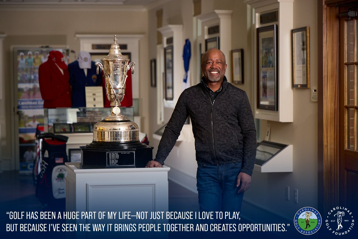 CGAgolf1909's tweet photo. Big news! @dariusrucker is teaming up with the Carolinas Golf Foundation as our Ambassador! ⛳🎶

He’ll use his platform to help grow the game across the Carolinas!

📰 Read the full announcement: https://t.co/J4OV4IsPlJ https://t.co/0eRFCryA3g