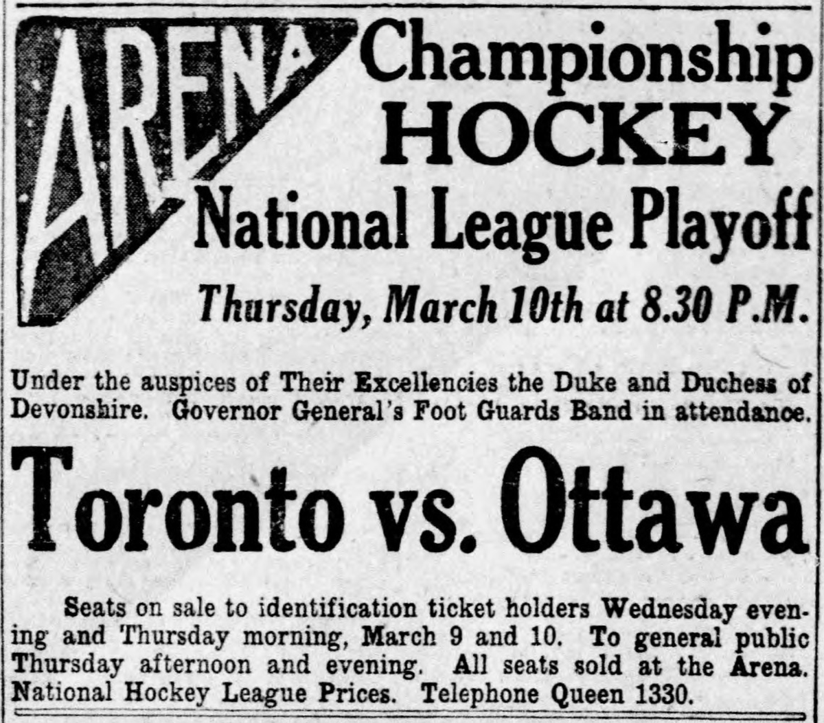 SensHistory's tweet photo. When Ottawa and Toronto played during the 1921 playoffs, tickets were sold to identified Sens fans before they were available to the general public. Ottawa won that series and went on to win the Stanley Cup. https://t.co/1ebiOldJga