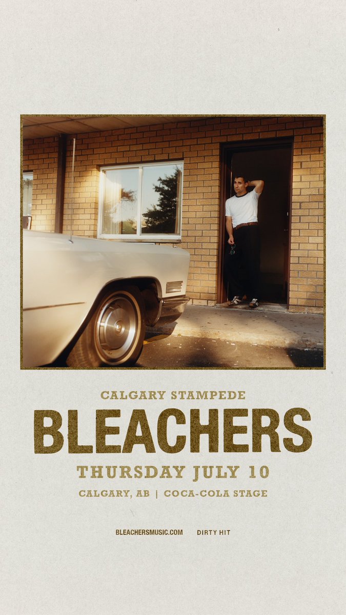 bleachers (@bleachersmusic) on Twitter photo from the studio to the rodeo … bleachers performing at this year’s <a href="/calgarystampede/">Calgary Stampede</a> on july 10th. from the studio to the rodeo … bleachers performing at this year’s <a href="/calgarystampede/">Calgary Stampede</a> on july 10th.