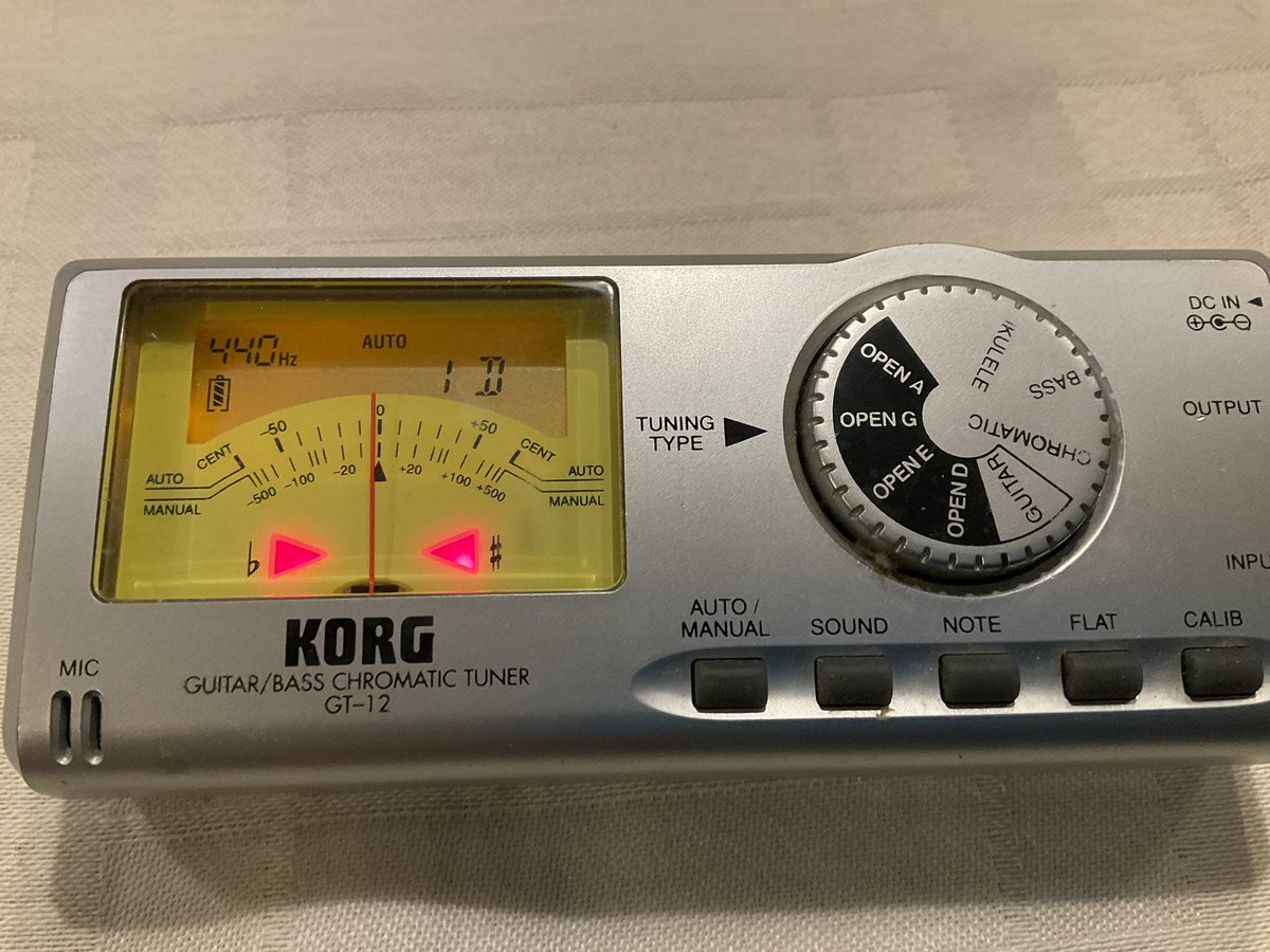 KTM819O4's tweet photo. #KORG #GuitarBassChromaticTuner #GT12 #OpenG https://t.co/WIPGNDzHFP