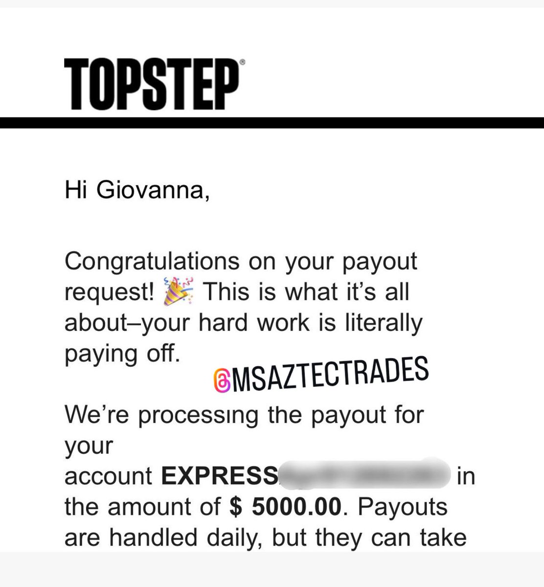 sayyes2jess_'s tweet photo. She came from the free course to VIP and now she’s received a payout 🔥🔥🔥🔥

Congrats @msaztectrades 

Thank you @Topstep https://t.co/nLsuXwir5c