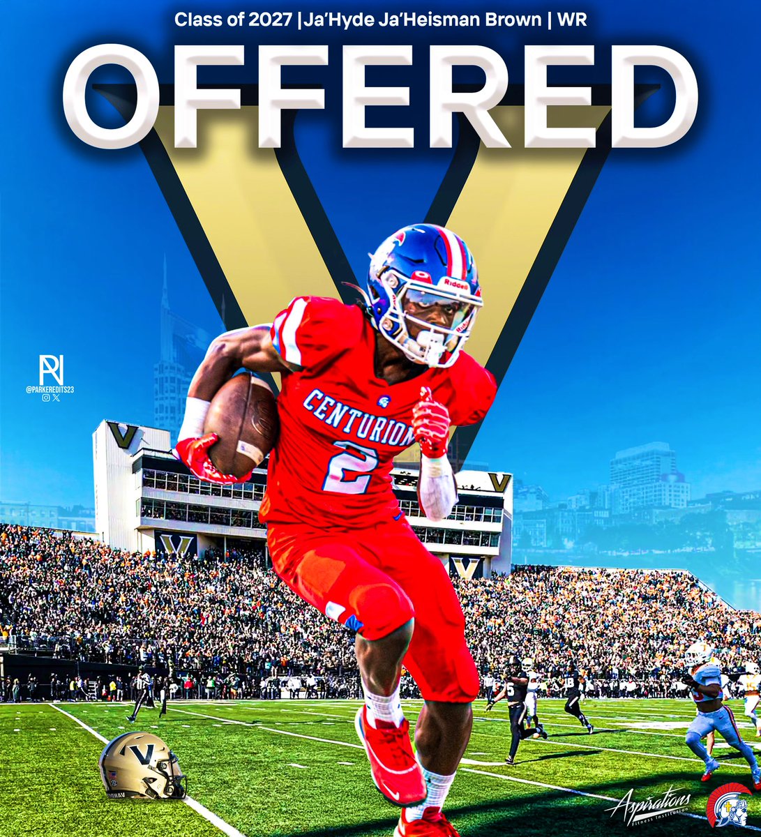Ja’Hyde Brown (@jaheisman) on Twitter photo After a conversation with <a href="/CoachAlexBailey/">Alex Bailey</a> & <a href="/NickyV05/">Nik Valdiserri</a> I’m blessed to received an offer from #VANDERBILT <a href="/VandyFootball/">Vanderbilt Football</a> <a href="/Aspirationsgym/">C.Vaughn@Aspirations</a> <a href="/centurions_fb/">CAL Football</a> <a href="/SWiltfong_/">Steve Wiltfong</a> <a href="/RivalsWoody/">Woody Wommack</a> <a href="/RivalsFriedman/">Adam Friedman</a> <a href="/AllenTrieu/">Allen Trieu</a> <a href="/DemetricDWarren/">Demetric D. Warren</a> <a href="/On3Recruits/">On3 Recruits</a> <a href="/jmattjmattjmatt/">Jordan Matthews</a> #AnchorDown After a conversation with <a href="/CoachAlexBailey/">Alex Bailey</a> & <a href="/NickyV05/">Nik Valdiserri</a> I’m blessed to received an offer from #VANDERBILT <a href="/VandyFootball/">Vanderbilt Football</a> <a href="/Aspirationsgym/">C.Vaughn@Aspirations</a> <a href="/centurions_fb/">CAL Football</a> <a href="/SWiltfong_/">Steve Wiltfong</a> <a href="/RivalsWoody/">Woody Wommack</a> <a href="/RivalsFriedman/">Adam Friedman</a> <a href="/AllenTrieu/">Allen Trieu</a> <a href="/DemetricDWarren/">Demetric D. Warren</a> <a href="/On3Recruits/">On3 Recruits</a> <a href="/jmattjmattjmatt/">Jordan Matthews</a> #AnchorDown