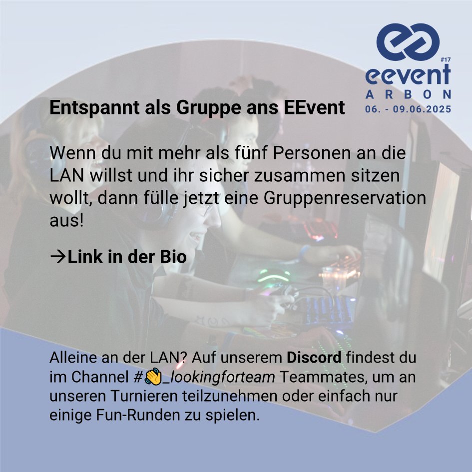 Komm in die Gruppe!
…öh, ich meine:
Komm als Gruppe!

Jetzt Gruppenreservierung ausfüllen: forms.gle/nYoWRqMrHrYj66…

Unser Discord: discord.gg/4UT44haGvN