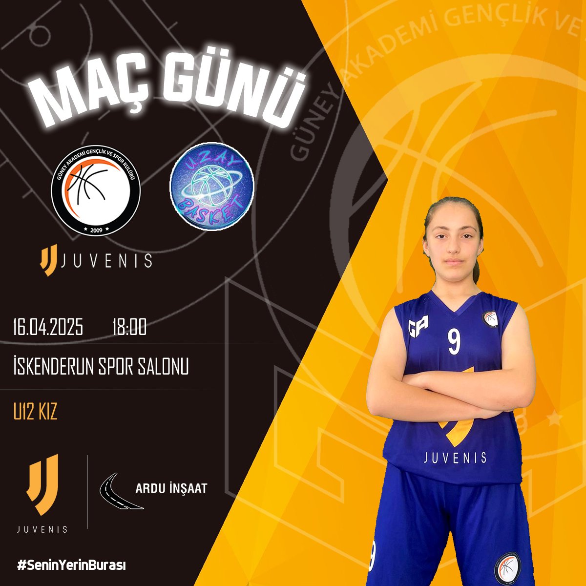 guneyakademi's tweet photo. 🏀 U12 Kız Grup Maçı
🆚 Arsuz Uzay Basket
🗓 16 Nisan Çarşamba
🏟 İskenderun Spor Salonu
��� 18:00
💪 #HedefZirve
👊 #SeninYerinBurası https://t.co/mZGC9g00kQ