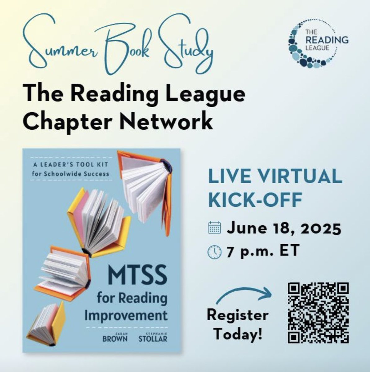 Marci Houseman (@marcihouseman) on Twitter photo Here is what I will be doing to “sharpen my saw” this summer…join me! 📚✨
Join <a href="/reading_league/">The Reading League</a> Chapter Network for a free, virtual summer book study featuring “MTSS for Reading Improvement: A Leader’s Tool Kit for Schoolwide Success” by Sarah Brown & <a href="/sstollar6/">Stephanie Stollar</a>!
#Literacy Here is what I will be doing to “sharpen my saw” this summer…join me! 📚✨
Join <a href="/reading_league/">The Reading League</a> Chapter Network for a free, virtual summer book study featuring “MTSS for Reading Improvement: A Leader’s Tool Kit for Schoolwide Success” by Sarah Brown & <a href="/sstollar6/">Stephanie Stollar</a>!
#Literacy