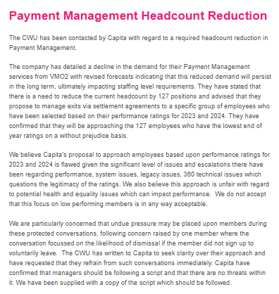 cwupbburyretail's tweet image. TO: ALL CAPITA – VMO2 MEMBERS
BRANCHES WITH CAPITA VM02 MEMBERS @Adolfohf @CapitaPlc #CreatingBetter
@CWUnews @NWCWU @CWUYoungWorkers @cwuEQUALITY @DaveWardGS @TraceyFussey @KarenRoseCWU @AndyFurey_CWU @The_TUC @BellshawCwu @hannahlprice449