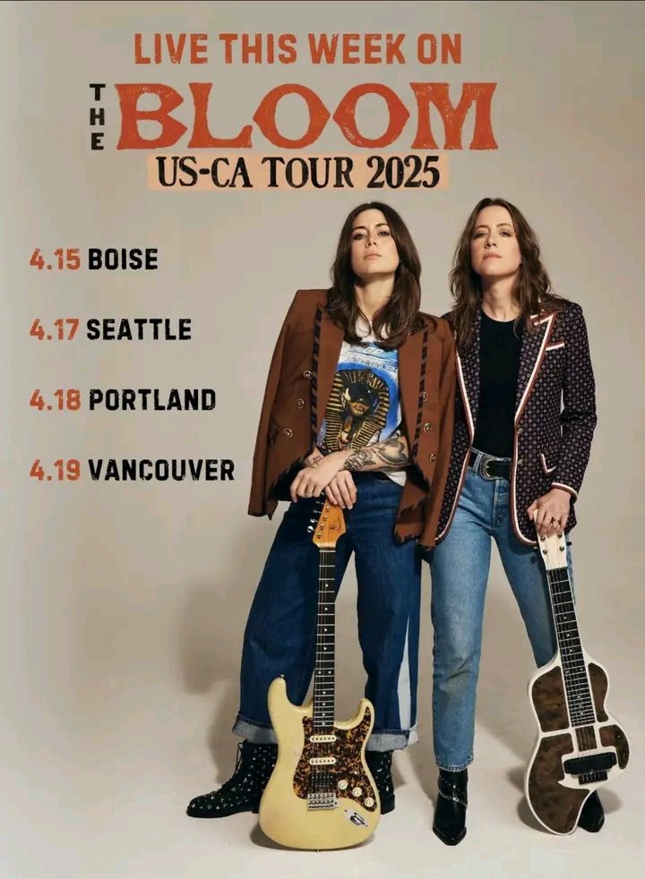 Week 2 of The Bloom Tour starts tonight in Boise 🚨💪 Limited tickets and VIP upgrades are available Dm to get yours!!
Boise (Treefort Music Hall)
Seattle (Showbox Presents) - LOW TICKET WARNING
Portland (Crystal Ballroom)
Vancouver (Commodore Ballroom) - LIMITED TICKETS RELEASED