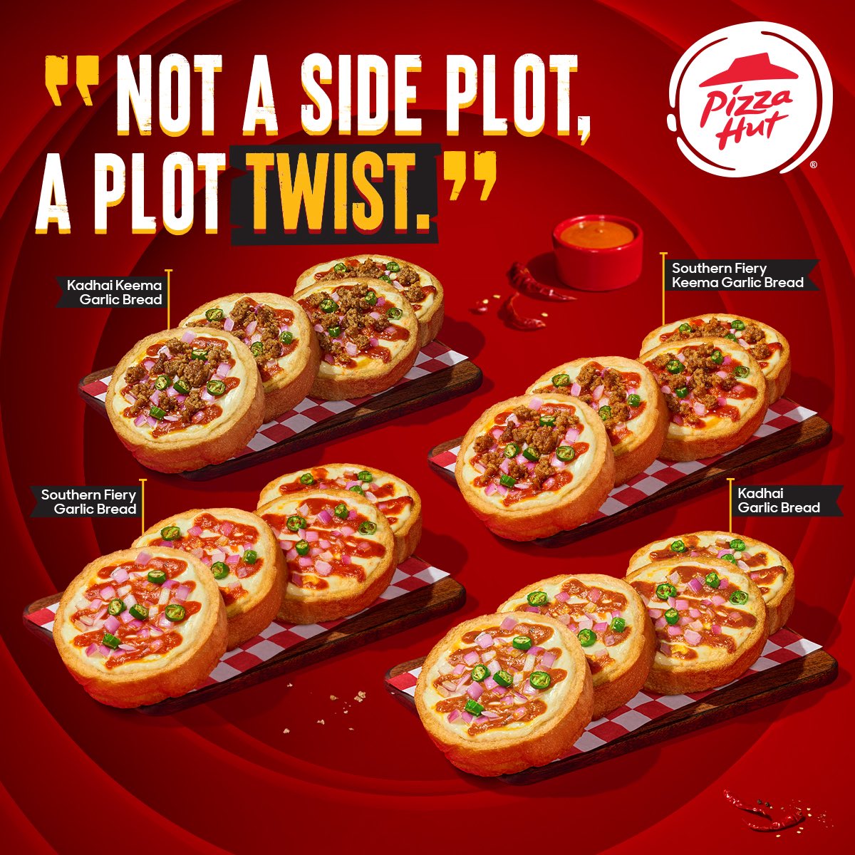 Our all-new Juicylicious Garlic bread are the spotlight stealer. ✨​

Try them out now!

#PizzaHut #HutLovers #JuicyliciousPizza