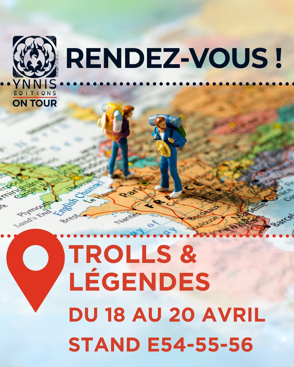 Ynnis Éditions (@ynniseditions) on Twitter photo On sera présent à <a href="/TrollsLegendes/">Trolls & Légendes</a>, le festival incontournable pour tous les amoureux de Fantasy ! 🧙♂️
Retrouvez nous avec tous nos ouvrages au stand E54-55-56 !
📅 18 au 20 avril
📍 Lotto Mons Expo - Mons
🎟 trollsetlegendes.be/billetterie/ On sera présent à <a href="/TrollsLegendes/">Trolls & Légendes</a>, le festival incontournable pour tous les amoureux de Fantasy ! 🧙♂️
Retrouvez nous avec tous nos ouvrages au stand E54-55-56 !
📅 18 au 20 avril
📍 Lotto Mons Expo - Mons
🎟 trollsetlegendes.be/billetterie/