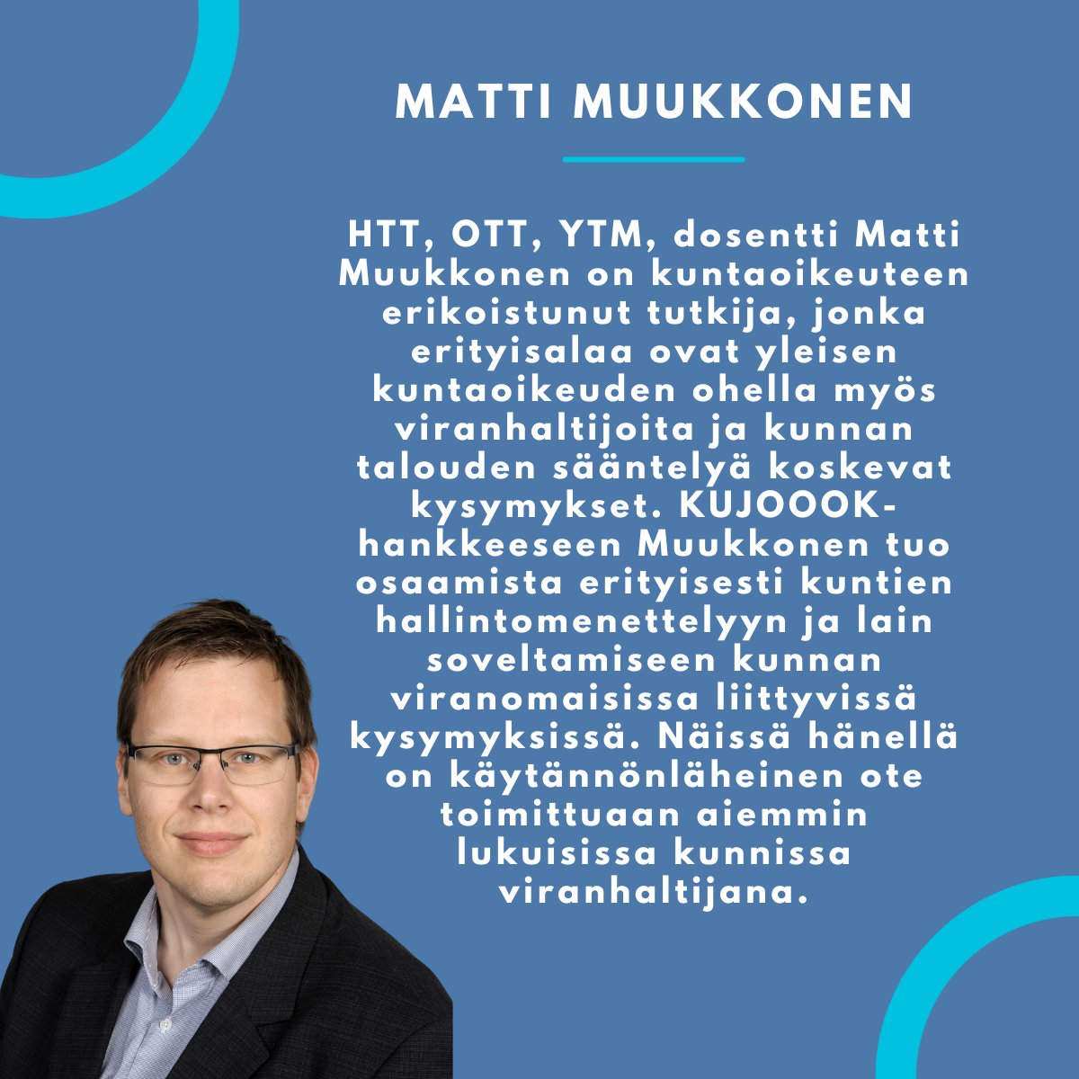 EU:n osarahoittamassa Kuntajohdon oikeudellisen osaamisen kehittämishankkeessa rakennetaan uudenlaista  erikoistumiskoulutusta kuntajohdon tueksi tiiviissä yhteistyössä käytännön toimijoiden ja <a href="/UEFLawSchool/">UEF Law School</a> asiantuntijoiden kanssa 🤝🎓📚 Tutustu hankkeen asiantuntijoihin!