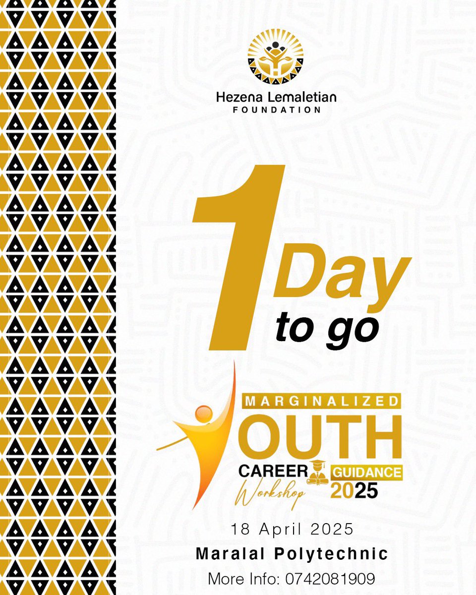 HezFoundation's tweet photo. Just 1 day to go, We are ready to empower, connect, and inspire. 

 #HLFCareerGuidance2025 #EducationForAll #YouthEmpowerment #EmpoweringSamburu https://t.co/smAd3yCyCG