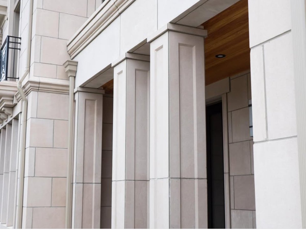 Originally envisioned in brick, this 4,400-square-foot French formal home took a timeless turn w/ custom-cut natural limestone. Subtle shifts like these are what make the building process so rewarding.

#Craftsmanship #CustomHome #Architecture #HomeBuilder #BuildToSuit #Michigan