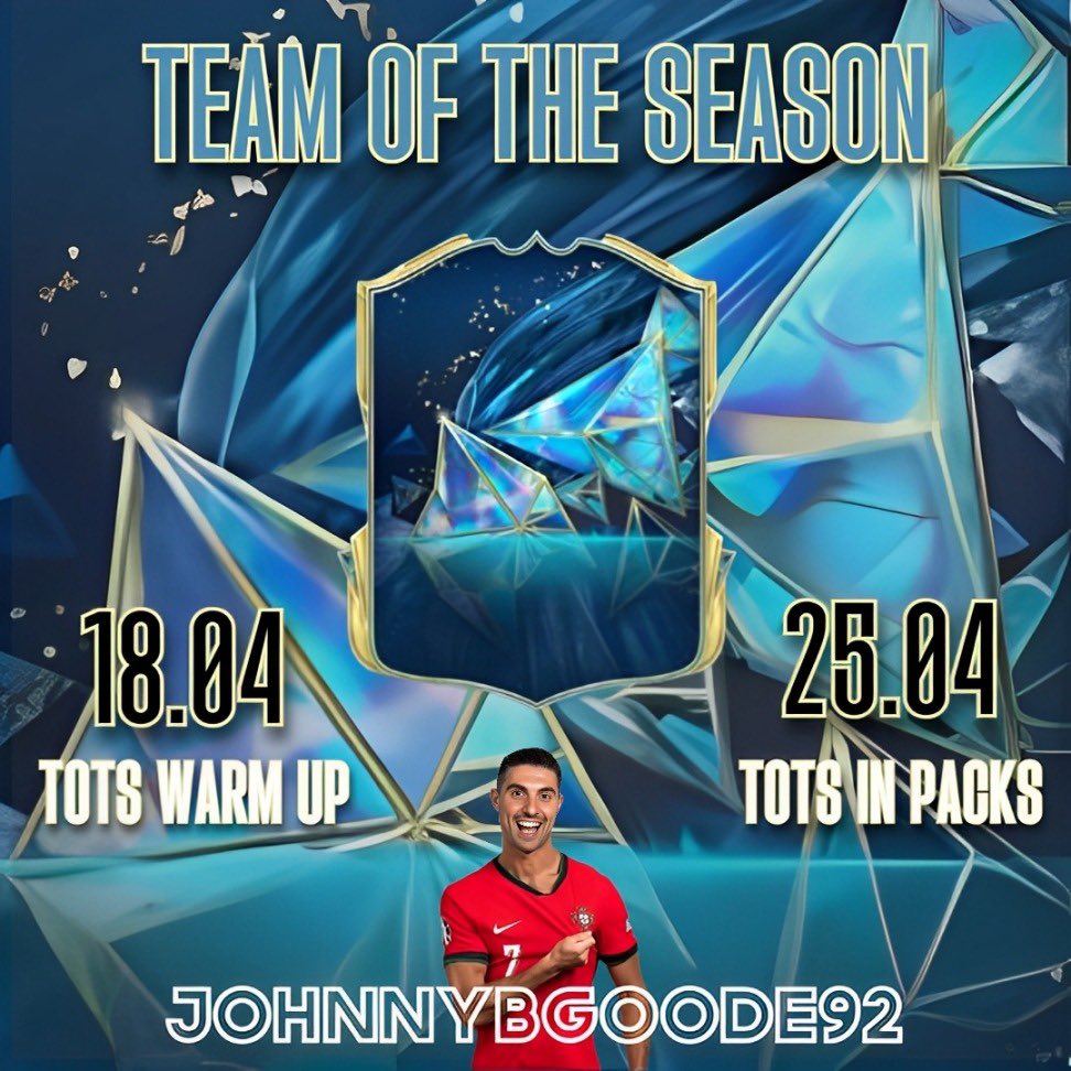 💎 Os melhores da temporada estão a chegar!

⚡ Marca as datas:
📅 18.04 – Aquecimento
📅 25.04 – TOTS invadem os packs

Estás pronto para o hype? 💣

#fc25 #ultimateteam #teamoftheseason #tots #easports #streamer #johnnybgoode92