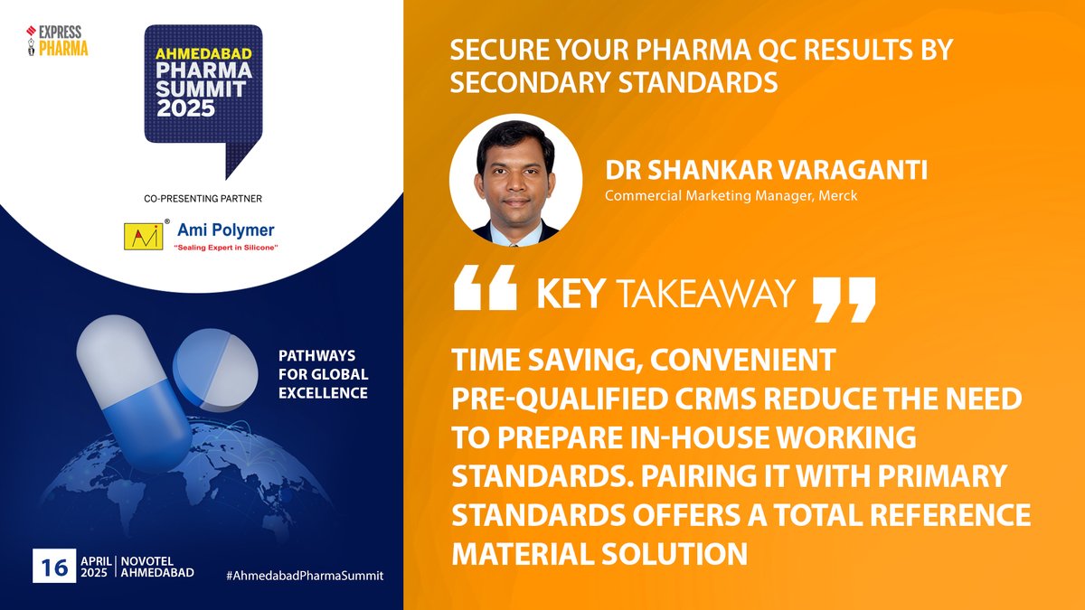 ExpPharma (@exppharma) on Twitter photo Key Takeaway by Dr Shankar Varaganti, Commercial Marketing Manager, <a href="/MerckIndia/">Merck India</a> at the #AhmedabadPharmaSummit 2025, today at #Ahmedabad | Co-Presented by <a href="/amipolymerindia/">Ami Polymer Pvt Ltd</a>
<a href="/Viveka_Roy/">Viveka Roychowdhury</a> <a href="/LNair23/">Lakshmipriya Nair</a> <a href="/Kalsomekals/">Kalyani Sharma</a> <a href="/rbhatkal/">Rajesh Bhatkal</a> <a href="/ashishrampure/">ASHISH RAMPURE</a> Key Takeaway by Dr Shankar Varaganti, Commercial Marketing Manager, <a href="/MerckIndia/">Merck India</a> at the #AhmedabadPharmaSummit 2025, today at #Ahmedabad | Co-Presented by <a href="/amipolymerindia/">Ami Polymer Pvt Ltd</a>
<a href="/Viveka_Roy/">Viveka Roychowdhury</a> <a href="/LNair23/">Lakshmipriya Nair</a> <a href="/Kalsomekals/">Kalyani Sharma</a> <a href="/rbhatkal/">Rajesh Bhatkal</a> <a href="/ashishrampure/">ASHISH RAMPURE</a>