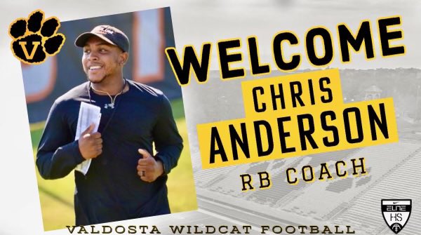 Valdosta Football (@24vhsfootball) on Twitter photo Excited to welcome former VSU National Champion <a href="/Coach_CA912/">Chris Anderson</a> back to Valdosta to coach our talented RB group. Welcome back to the 229 Coach Anderson!! #DATE Excited to welcome former VSU National Champion <a href="/Coach_CA912/">Chris Anderson</a> back to Valdosta to coach our talented RB group. Welcome back to the 229 Coach Anderson!! #DATE