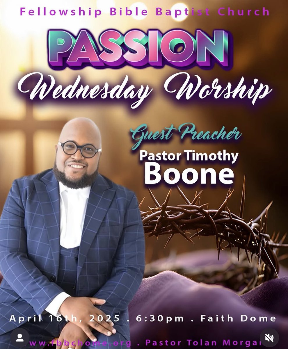 tolan_morgan's tweet photo. All roads lead to @FBBC31093 this evening at 6:30pm for our Passion Wednesday Worship. Our guest preacher is our own Pastor Tim Boone, pastor of the Faith Perfecting Life Church in Warner Robins, GA. Let’s lift Jesus up. It all works better when we do it together. https://t.co/TIKM8mKw9w