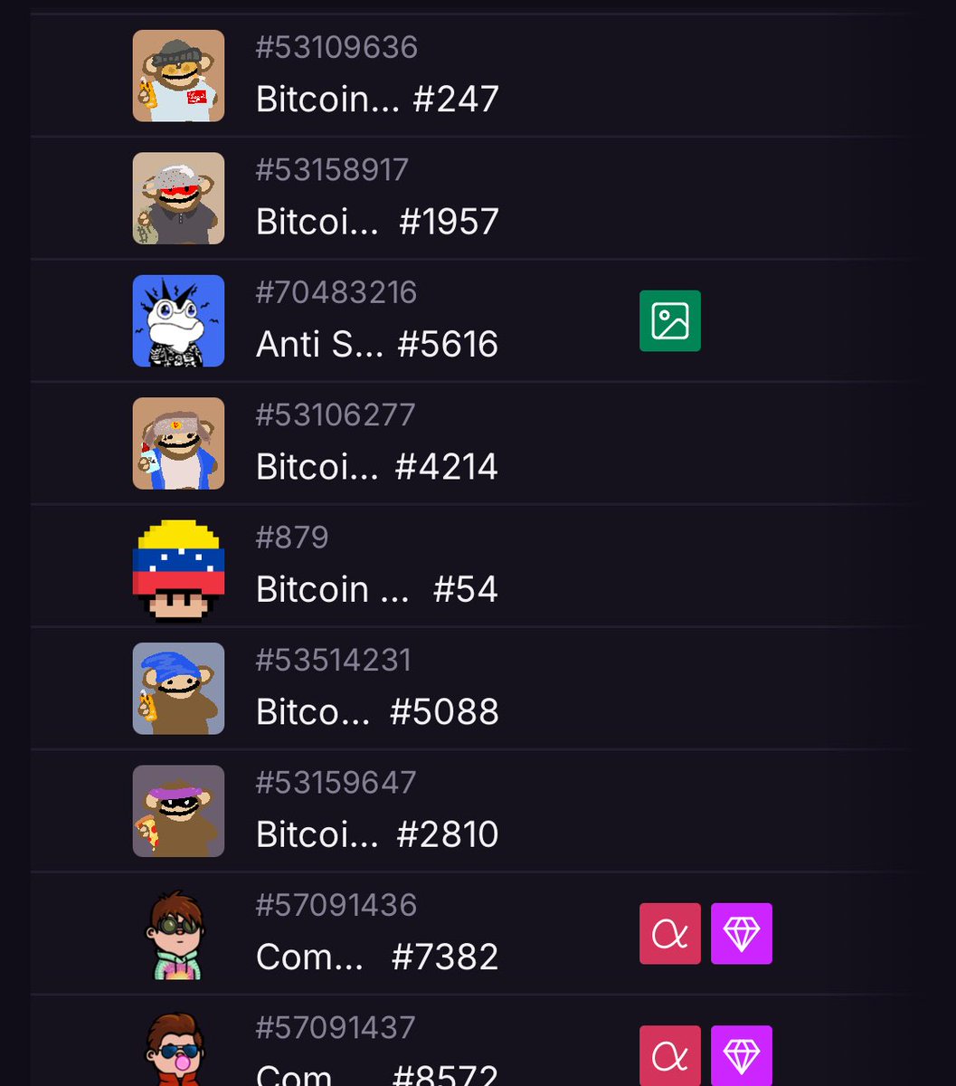 I’m curious and like to peep into the blockchain and wallets ..
After a Bitcoin Shroom was sold yesterday for 0.6 btc, I started looking into the collection and fell in love with the Venezuelan flag shroom 🇻🇪🍄 
When I went to the wallet to look what they hold I found a crazy