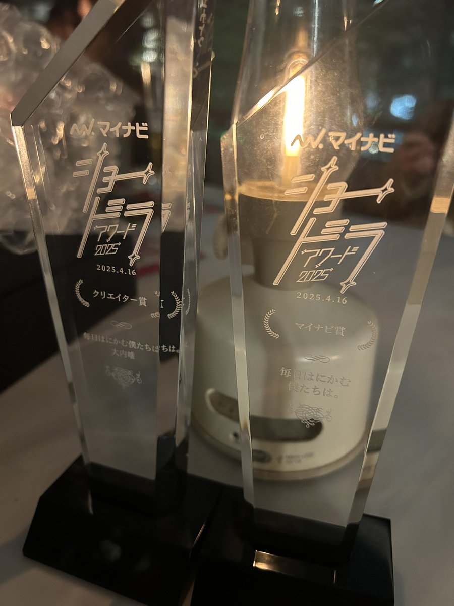 🎉祝・2年連続受賞🎉
ショードラアワード2025にて、「毎日はにかむ僕たちは。」がマイナビ賞を受賞しました！🏆
昨年に続いて、最高レベルの賞をいただけて本当に光栄です。

<a href="/ayu__kamata/">鎌田あゆ</a> <a href="/Runa_Toyoda0717/">豊田ルナ official</a>
今後がますます楽しみな若手女優の2人！まさに期待の“2枚看板”！