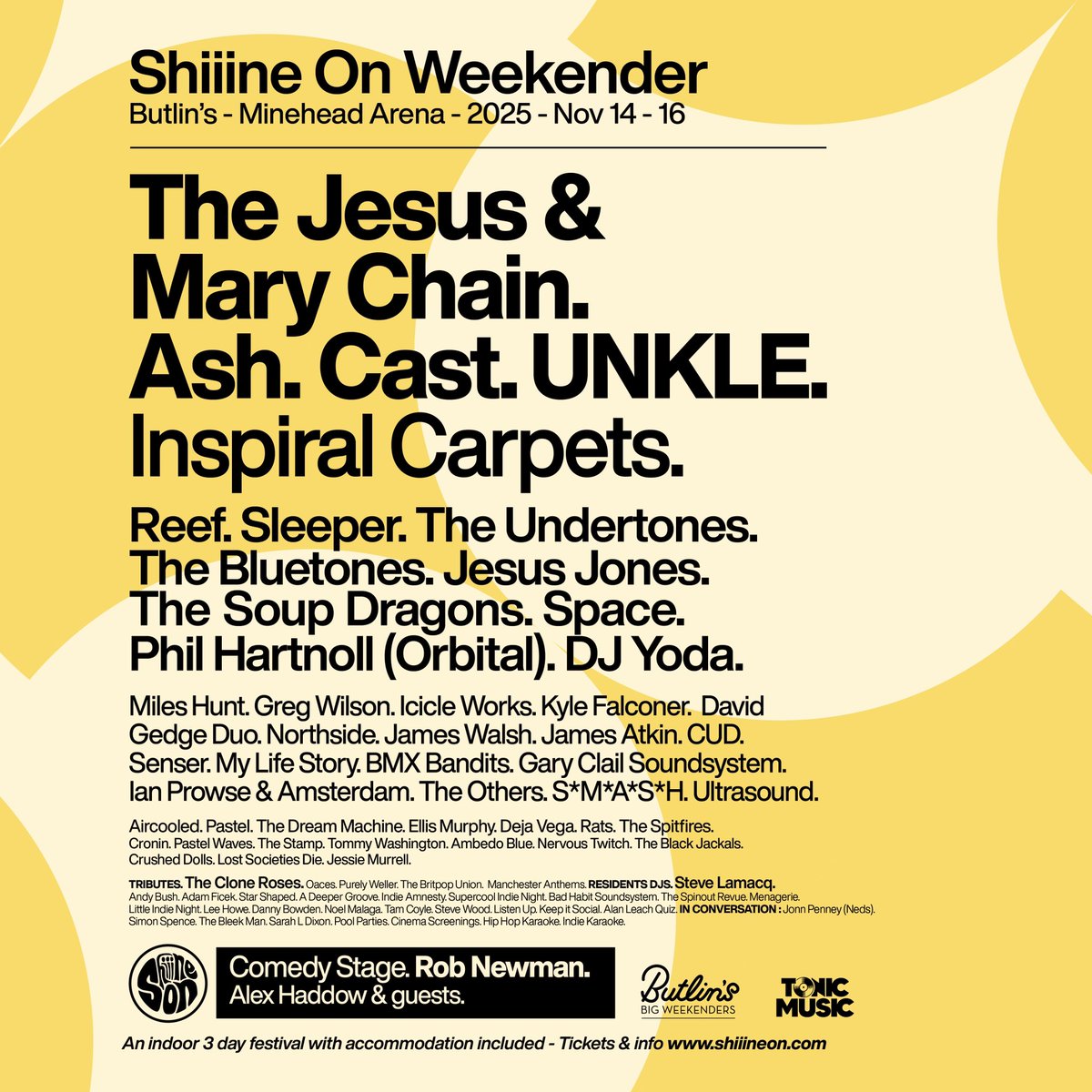 TheMaryChain (@themarychain) on Twitter photo We’ll be headlining <a href="/ShiiineOn_/">Shiiine On</a> weekender 14-16 November at Butlins in Minehead UK.
Tickets/Info shiiineon.com/weekender/ We’ll be headlining <a href="/ShiiineOn_/">Shiiine On</a> weekender 14-16 November at Butlins in Minehead UK.
Tickets/Info shiiineon.com/weekender/