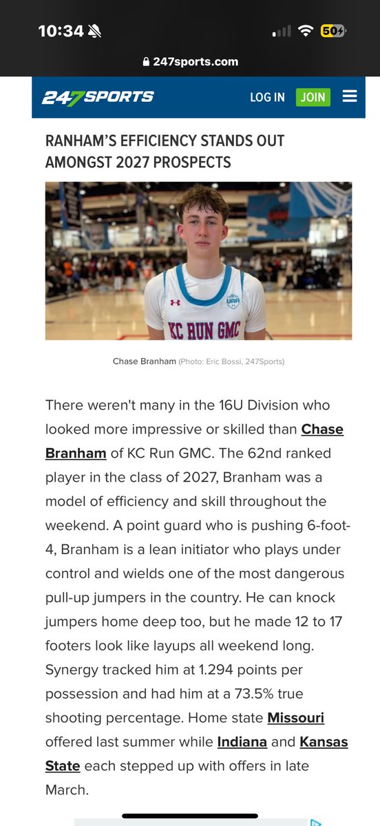 Chase Branham tweet media