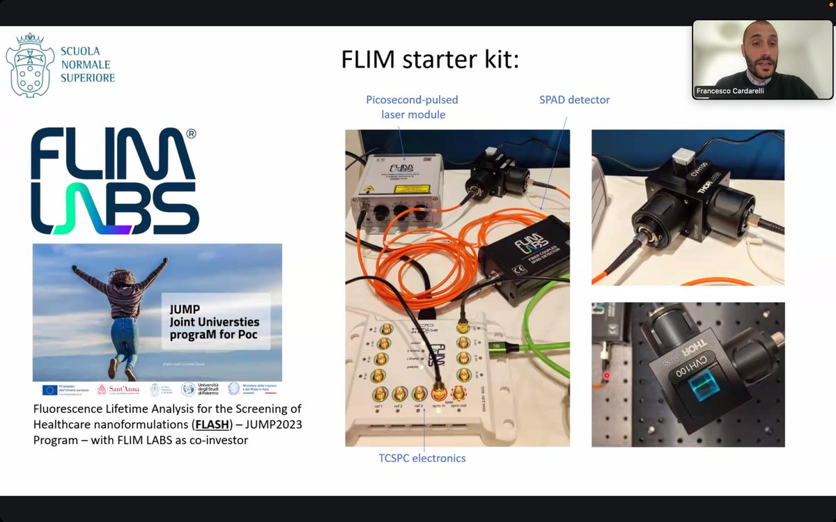 FlimLabs's tweet photo. Many thanks to Prof. @fracardarelli79 for sharing insights from his research and highlighting the potential of the #FLIMKIT in the webinar "Unlocking New Applications of #FluorescenceLifetime with the FLIM STARTER KIT"
Thanks to all the participants, see you at the next webinar! https://t.co/ICrJMQUZCl