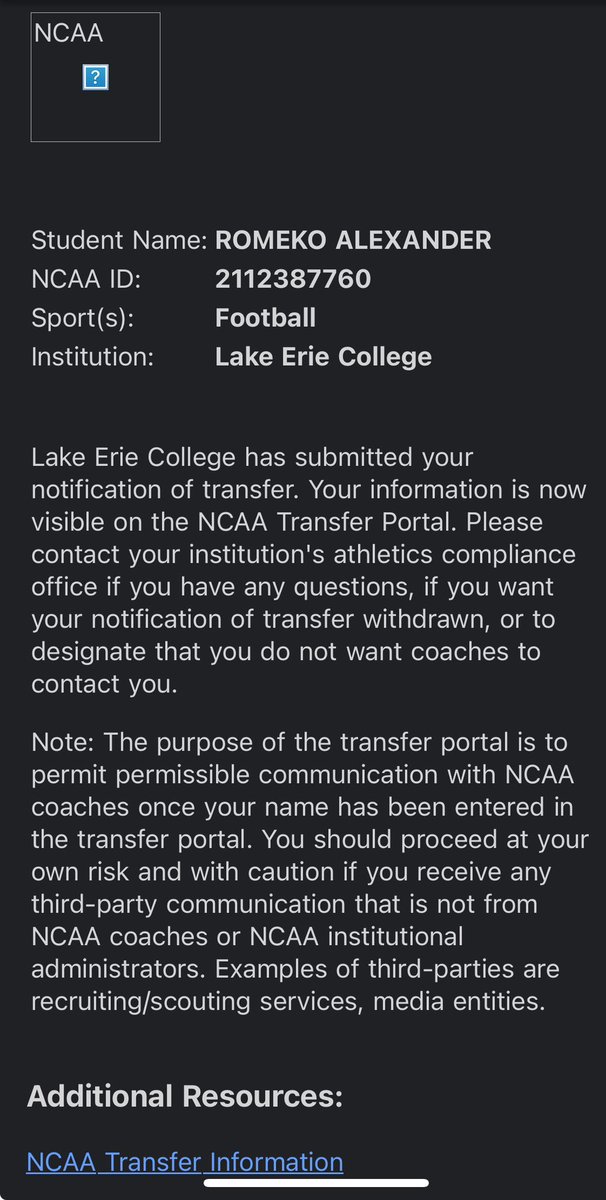 Romeko5's tweet photo. Officially in the Transfer Portal https://t.co/AF9oVjFLMf