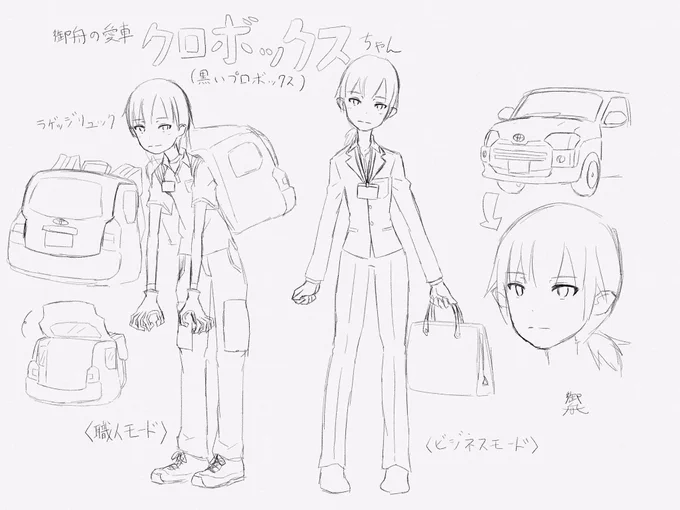 #お前ら自分の愛車の絵描いてみろ 