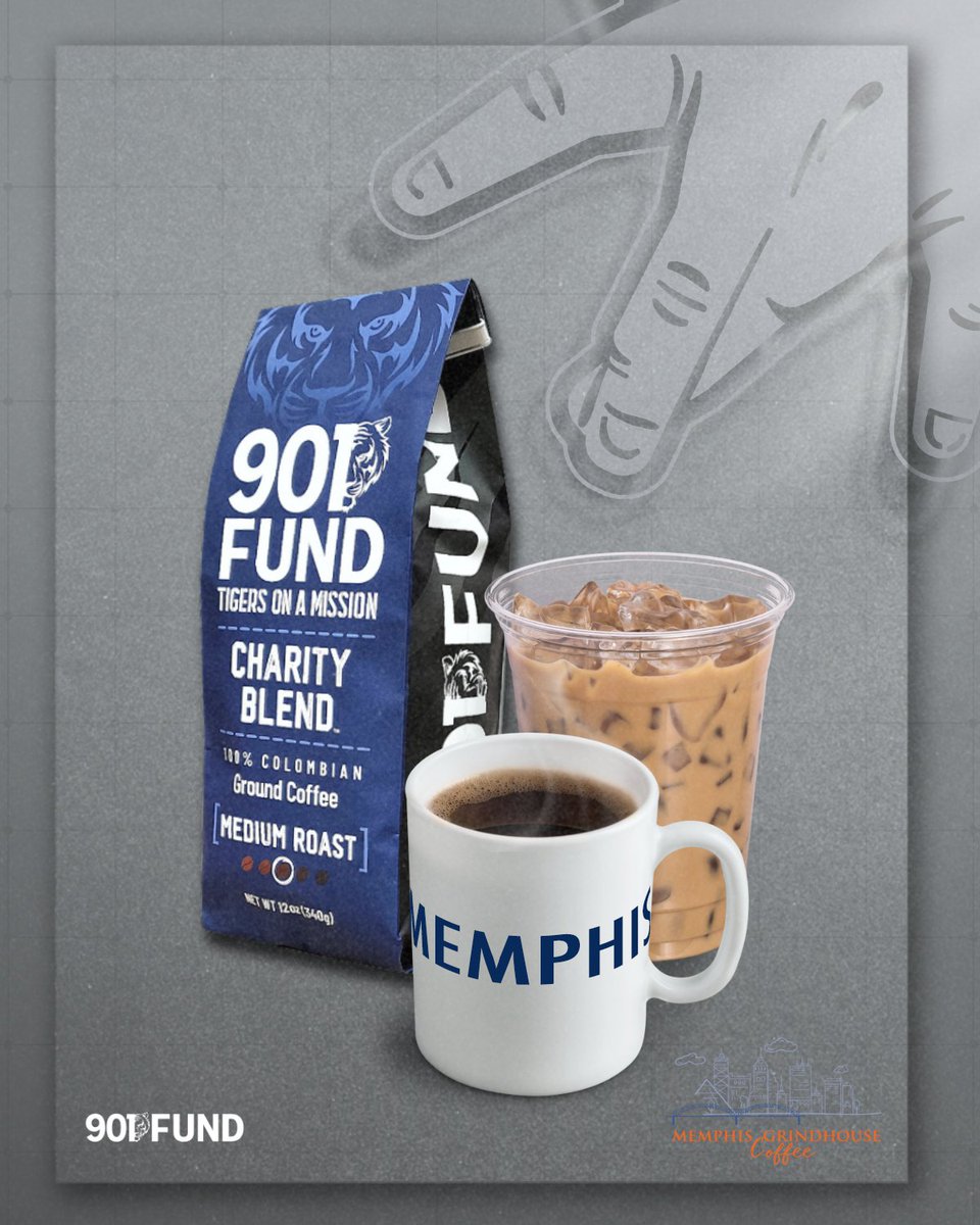 901fund's tweet photo. Support your Tigers with every sip! 🐅☕️Grab a bag of the 901 Fund x @MemphisGrind901 Charity Blend and fuel the future of Memphis Athletics. 💪$1.50 from every bag sold goes directly to supporting our student-athletes! 🔗 Tap the link below to order now.

 ➡️ https://t.co/qJpCVV5y67