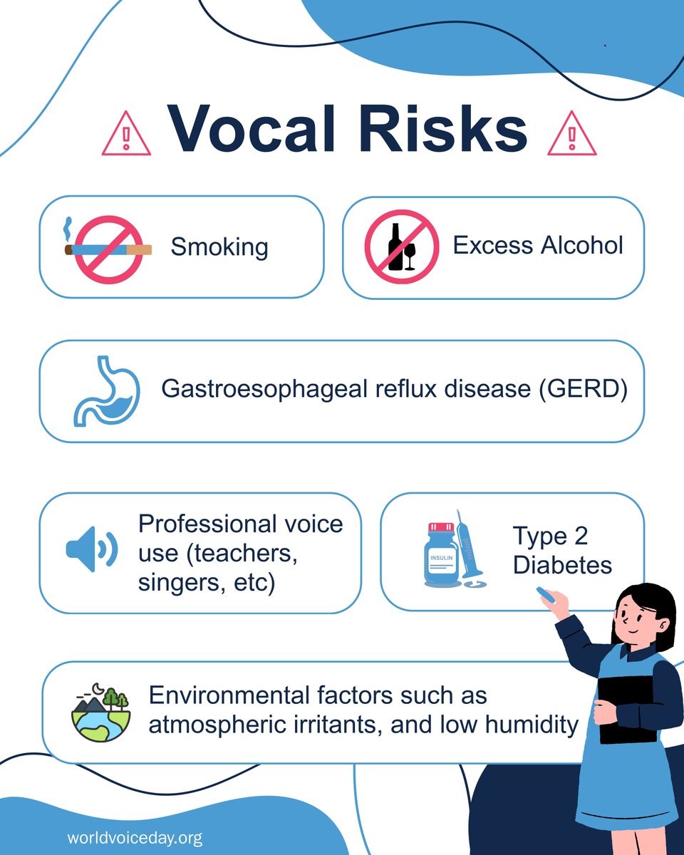 UNC_ENT's tweet photo. It’s World Voice Day🗣️! Your voice is one of your most powerful tools—protect it!
If you use your voice a lot—whether for work, performing, or just chatting—it’s important to listen to what it’s telling you 💬 ❤️
#WorldVoiceDay #VocalHealth #ProtectYourVoice #EmpowerYourVoice https://t.co/GNtxI3fjdi