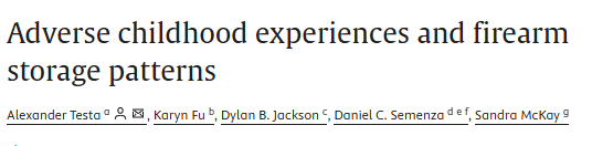 ❕❕New research finds adults with a history of Adverse Childhood Experiences (ACEs) are significantly more likely to store firearms loaded highlighting the need for trauma-informed firearm safety efforts. ❕❕
 
Find out more by clicking: doi.org/10.1016/j.anne…