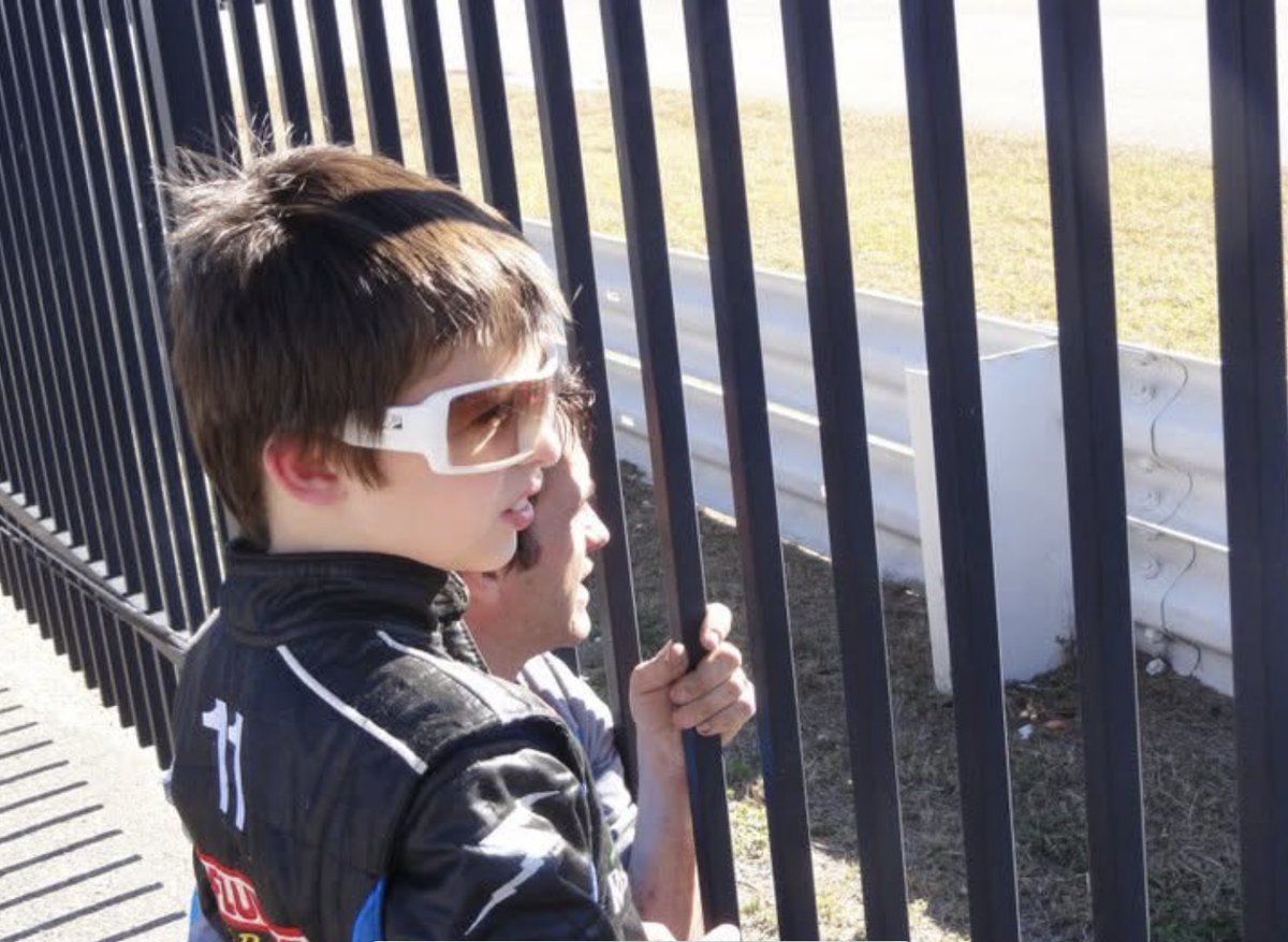 dawsoncram41's tweet photo. Throwback to the last time I raced at @Rockingham1965 in 2010, pretty sure I won the race… definitely didn’t win the football game in the garage. Also sporting some killer shades, I used to be pretty cool https://t.co/vaFmfJhhJa